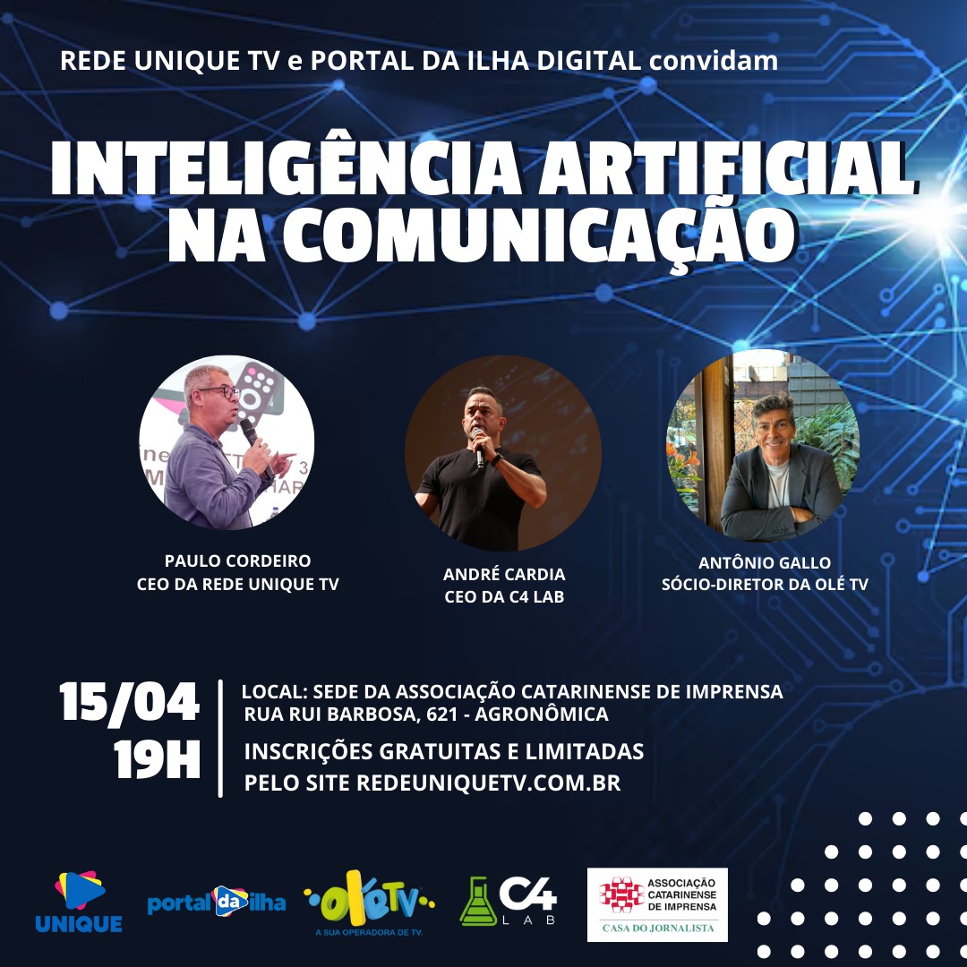 Rede Unique TV e Portal da Ilha promovem evento sobre o futuro da comunicação e celebram 27 anos do portal 1 convite 2
